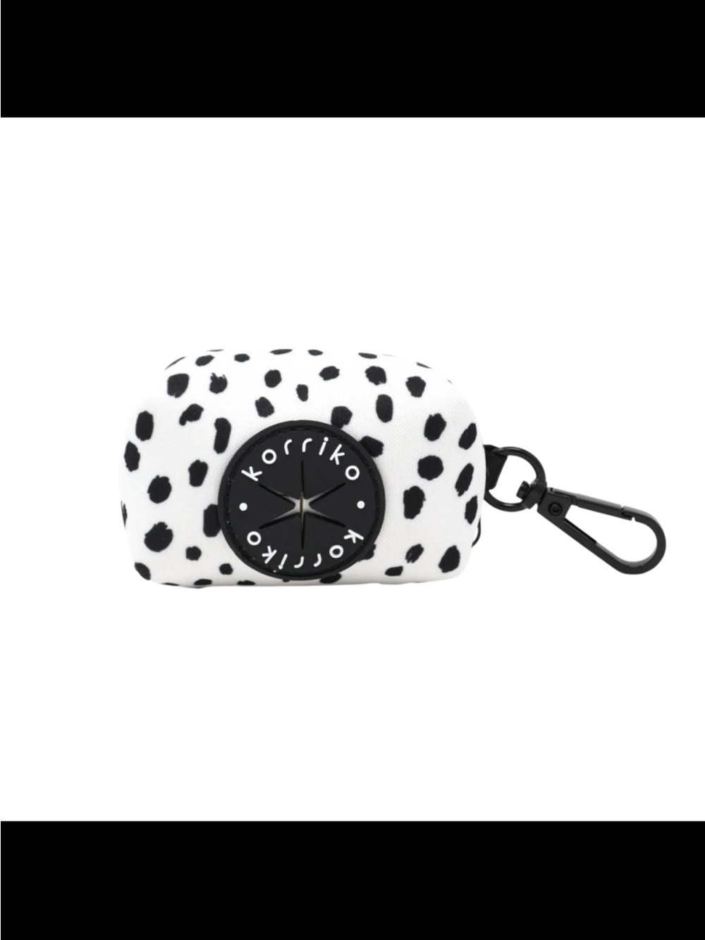 Dalmatian Print Poop Bag Dispenser - White & Black